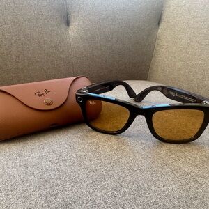Ray-Ban Black and Brown Glasses